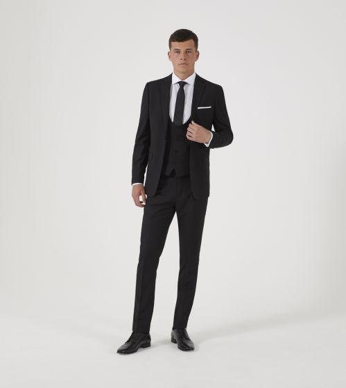 Slim black suit outlet
