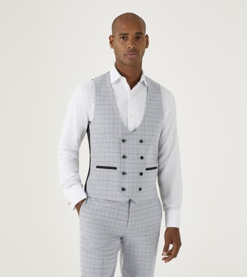 Silver best sale grey waistcoat