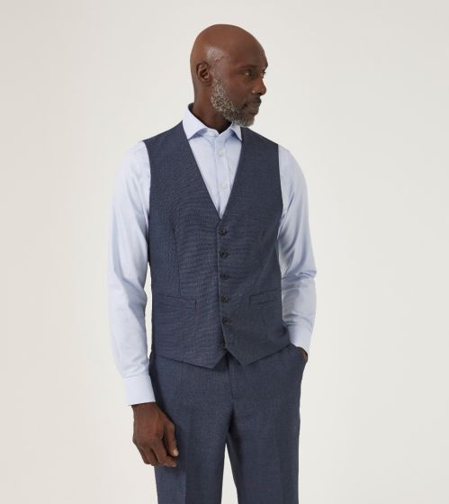 Grey waistcoat with blue shirt online
