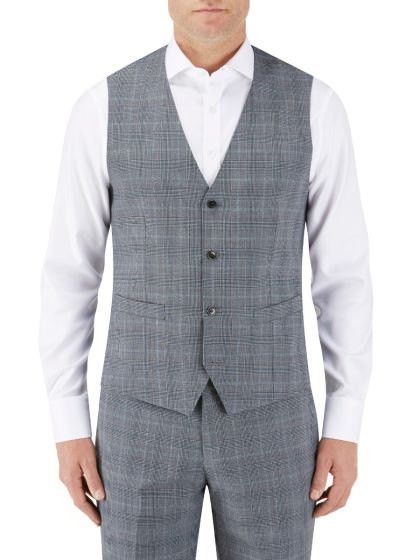 grey patterned waistcoat