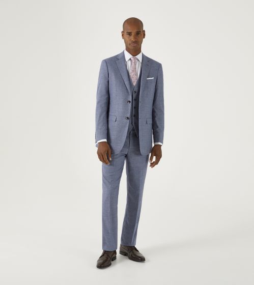 MOSS Performance Tailored Fit Light Grey Marl Suit: Jacket
