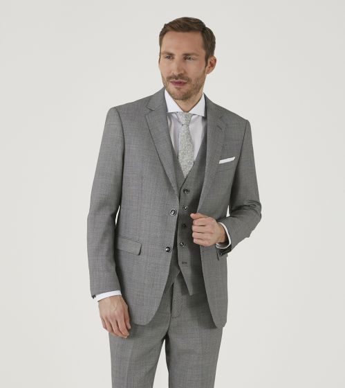 Watson Suit Tailored Jacket Silver Birdseye