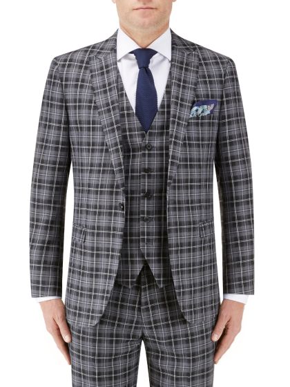black checkered suit jacket
