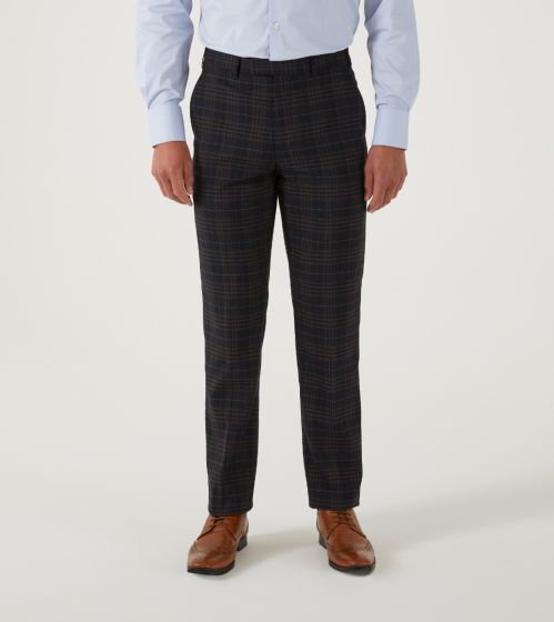 Mens slim fit tartan trousers store