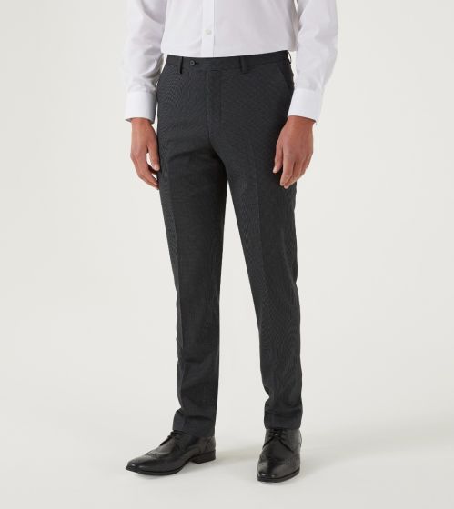 Black tapered suit pants on sale