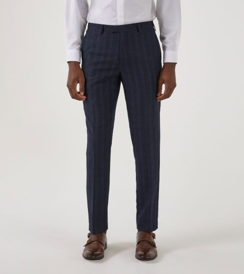 Navy discount pindot suit
