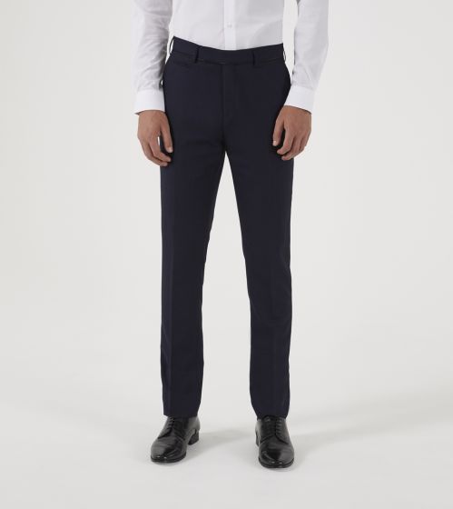 Navy evening trousers online