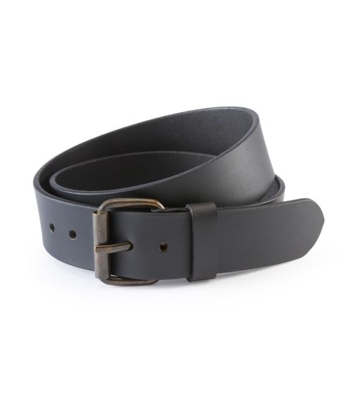 Mens black on sale leather belt